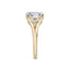 Oval Diamond Split Shank Engagement Ring