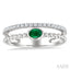 Bead Oval Shape East-West Gemstone & Diamond Ring