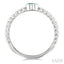 Bead Oval Shape East-West Gemstone & Diamond Ring