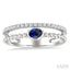 Bead Oval Shape East-West Gemstone & Diamond Ring