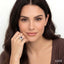 Criss Cross Gemstone & Lovebright Diamond Fashion Ring