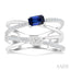 Criss Cross Gemstone & Lovebright Diamond Fashion Ring
