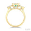 Round Shape Past Present & Future Lovebright Gemstone & Diamond Ring