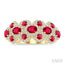 Oval Shape Gemstone & Halo Diamond Ring