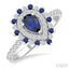 Pear Shape Gemstone & Halo Diamond Ring