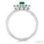 Emerald Shape Gemstone & Halo Diamond Ring