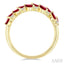Marquise Shape Gemstone & Diamond Band
