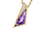 Geometric Amethyst & Diamond Pendant