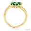 Blossom Pear Shape Gemstone & Diamond Fashion Open Ring