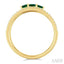 Round Shape Past Present & Future Gemstone & Diamond Layered Fashion Ring
