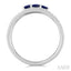 Round Shape Past Present & Future Gemstone & Diamond Layered Fashion Ring