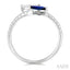 Marquise Shape Toi Et Moi Gemstone & Diamond Open Ring