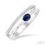 Oval Shape East-West Gemstone & Diamond Ring