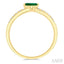 Pear Shape East-West Gemstone & Diamond Ring