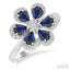 Blossom Pear Shape Gemstone & Diamond Fashion Ring