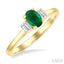Oval Shape Gemstone & Diamond Ring