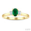 Oval Shape Gemstone & Diamond Ring