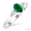Oval Shape Gemstone & Diamond Ring