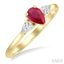 Pear Shape Gemstone & Diamond Ring