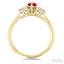Pear Shape Gemstone & Diamond Ring