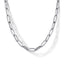 32" Sterling Silver Solid Paperclip Chain