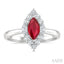 Marquise Shape Gemstone & Halo Diamond Ring