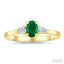 Oval Shape Gemstone & Diamond Ring