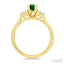 Oval Shape Gemstone & Diamond Ring