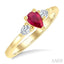 Pear Shape Gemstone & Diamond Ring