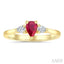Pear Shape Gemstone & Diamond Ring