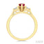 Pear Shape Gemstone & Diamond Ring