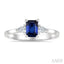 Emerald Shape Gemstone & Diamond Ring