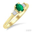 Oval Shape Gemstone & Diamond Ring
