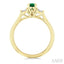 Oval Shape Gemstone & Diamond Ring