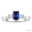 Emerald Shape Gemstone & Diamond Ring