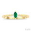 Marquise Shape Gemstone & Petite Diamond Fashion Ring