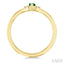 Marquise Shape Gemstone & Petite Diamond Fashion Ring