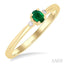 Oval Shape Gemstone & Petite Diamond Fashion Ring
