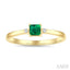 Princess Shape Gemstone & Petite Diamond Ring