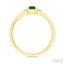 Princess Shape Gemstone & Petite Diamond Ring