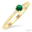 Round Shape Gemstone & Petite Diamond Fashion Ring