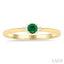 Round Shape Gemstone & Petite Diamond Fashion Ring