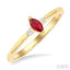 Marquise Shape Gemstone & Petite Diamond Fashion Ring