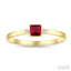 Princess Shape Gemstone & Petite Diamond Ring