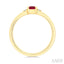 Princess Shape Gemstone & Petite Diamond Ring