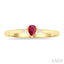 Pear Shape Gemstone & Petite Diamond Fashion Ring