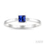 Princess Shape Gemstone & Petite Diamond Ring