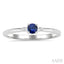 Round Shape Gemstone & Petite Diamond Fashion Ring