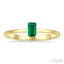 Emerald Shape Gemstone Solitaire Ring