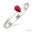 Pear Shape Gemstone Solitaire Ring